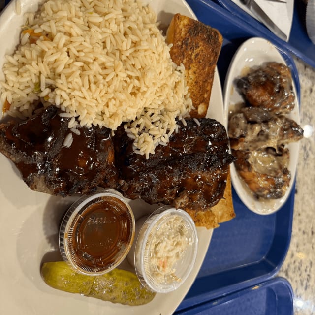 Half Chicken and Half Slab Ribs Combo.